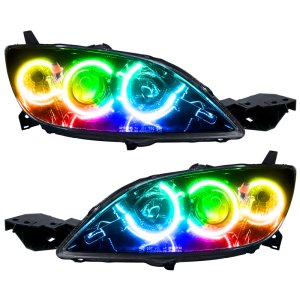 Mazda 3 Headlight Assemblies - ORACLE Lighting - SMD Halogen Style, ColorSHIFT - `04-`09